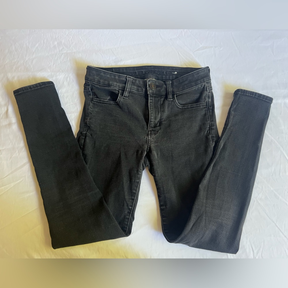 Hollister Boot Cut Black Jeans Size 00 or Waist Size 23